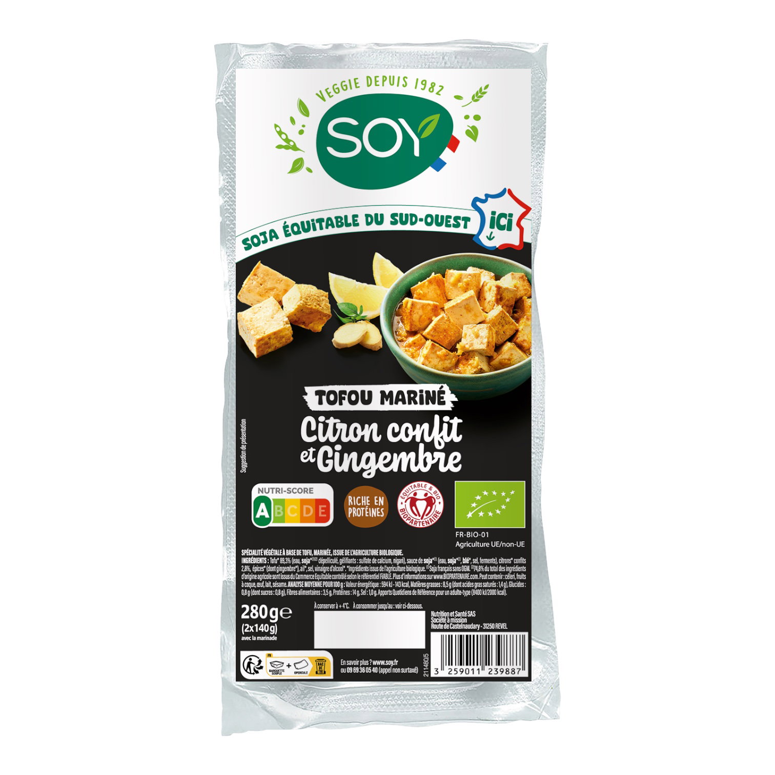 TOFU MARINE CITRON GINGEMBRE 2x120g