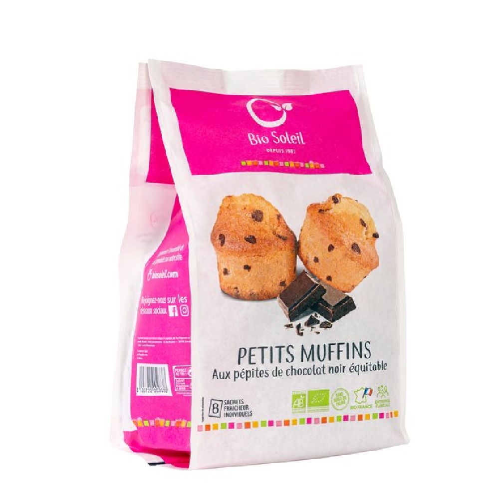 PETITS MUFFINS PEPITES CHOCOLAT NOIR 224G
