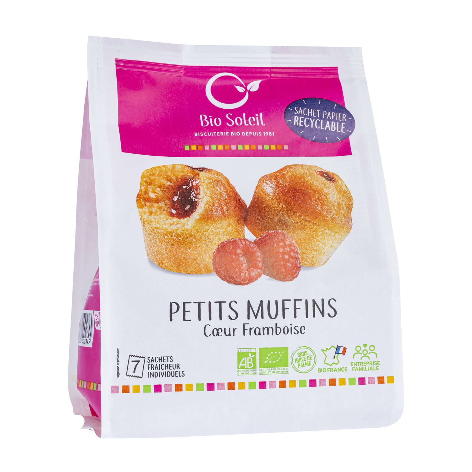 PETITS MUFFINS COEUR FRAMBOISE 200G