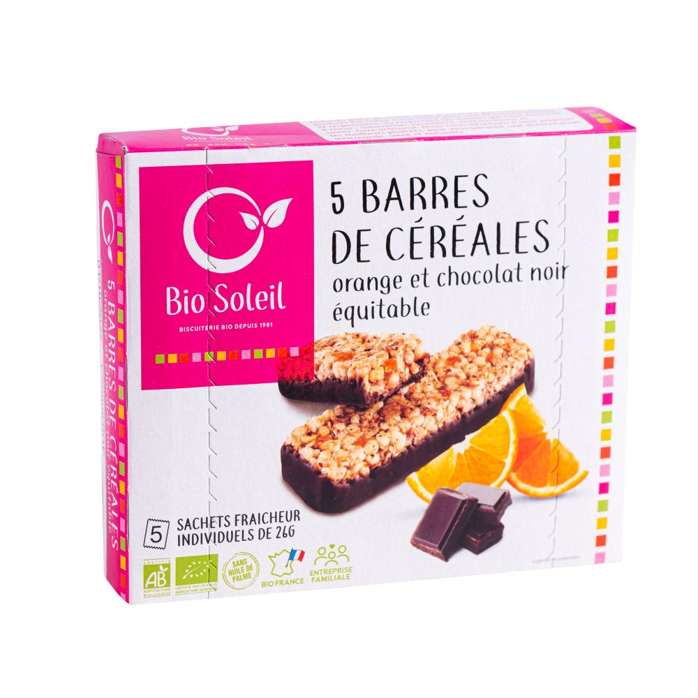 BARRES ORANGE CHOCOLAT NOIR X5