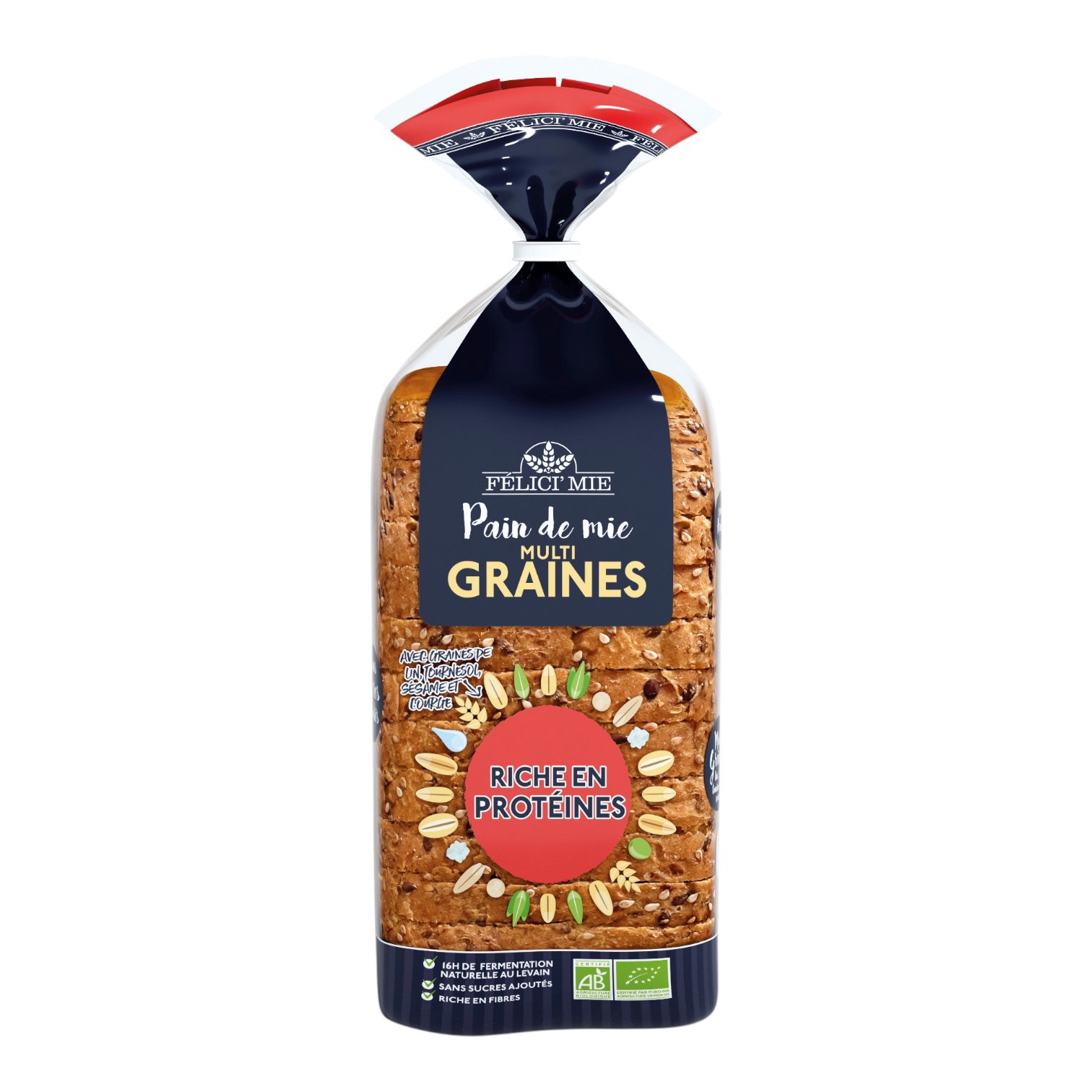 PAIN DE MIE MULTIGRAINES RICHE PROTEINES 400G