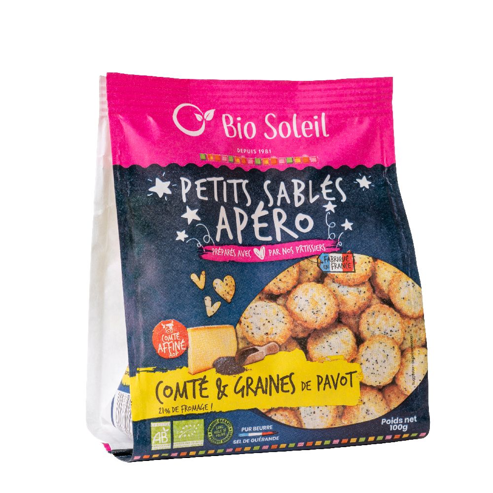 PETITS SABLES APERO COMTE GRAINES PAVOT 100G