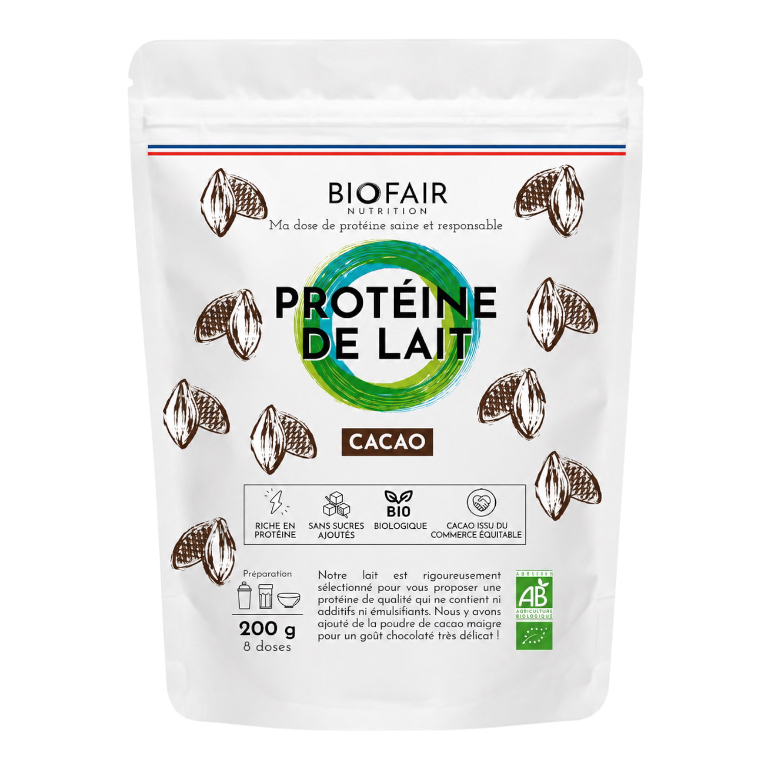 PROTEINE PETIT LAIT CACAO 200G
