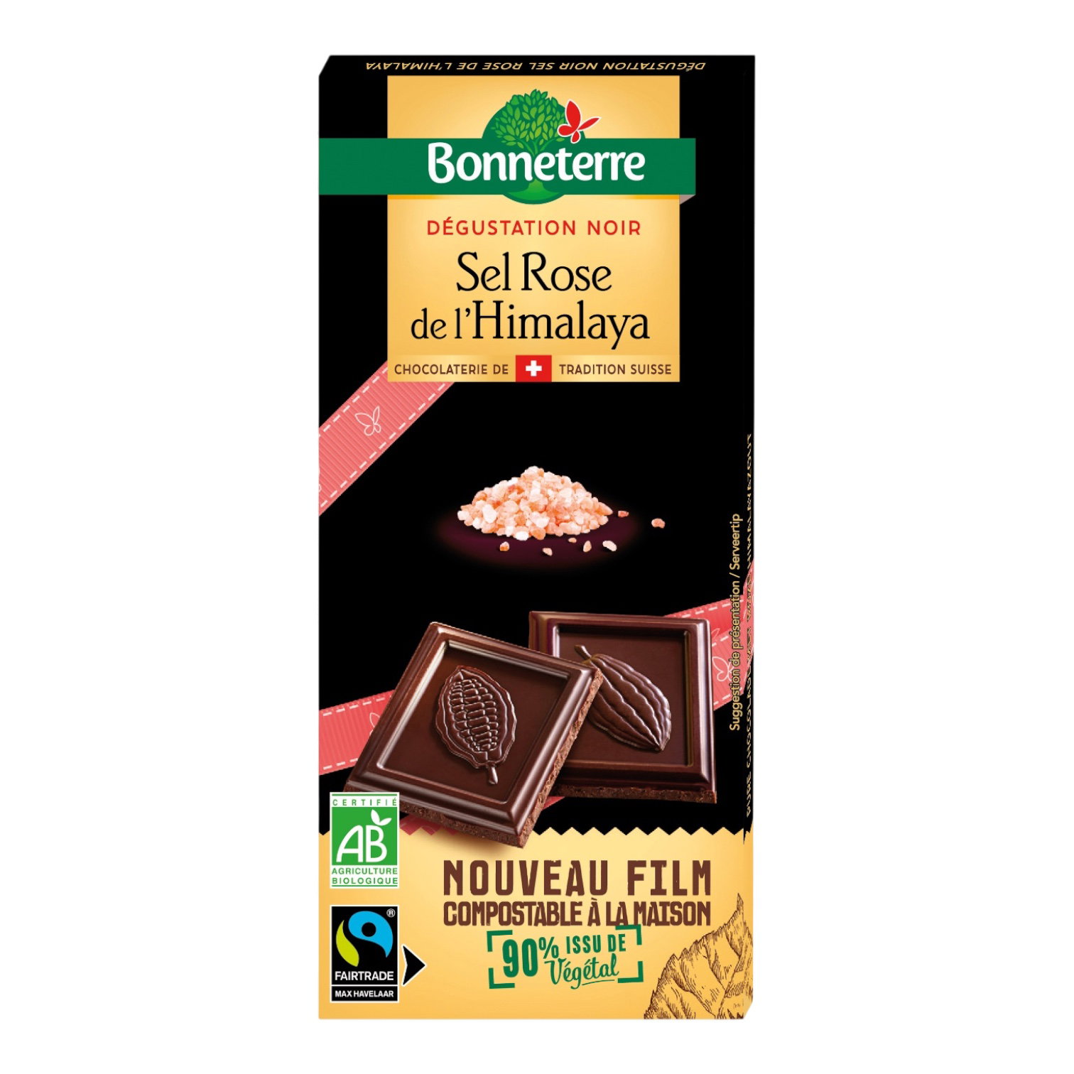CHOCOLAT DEGUSTATION NOIR SEL DE L'HIMALAYA