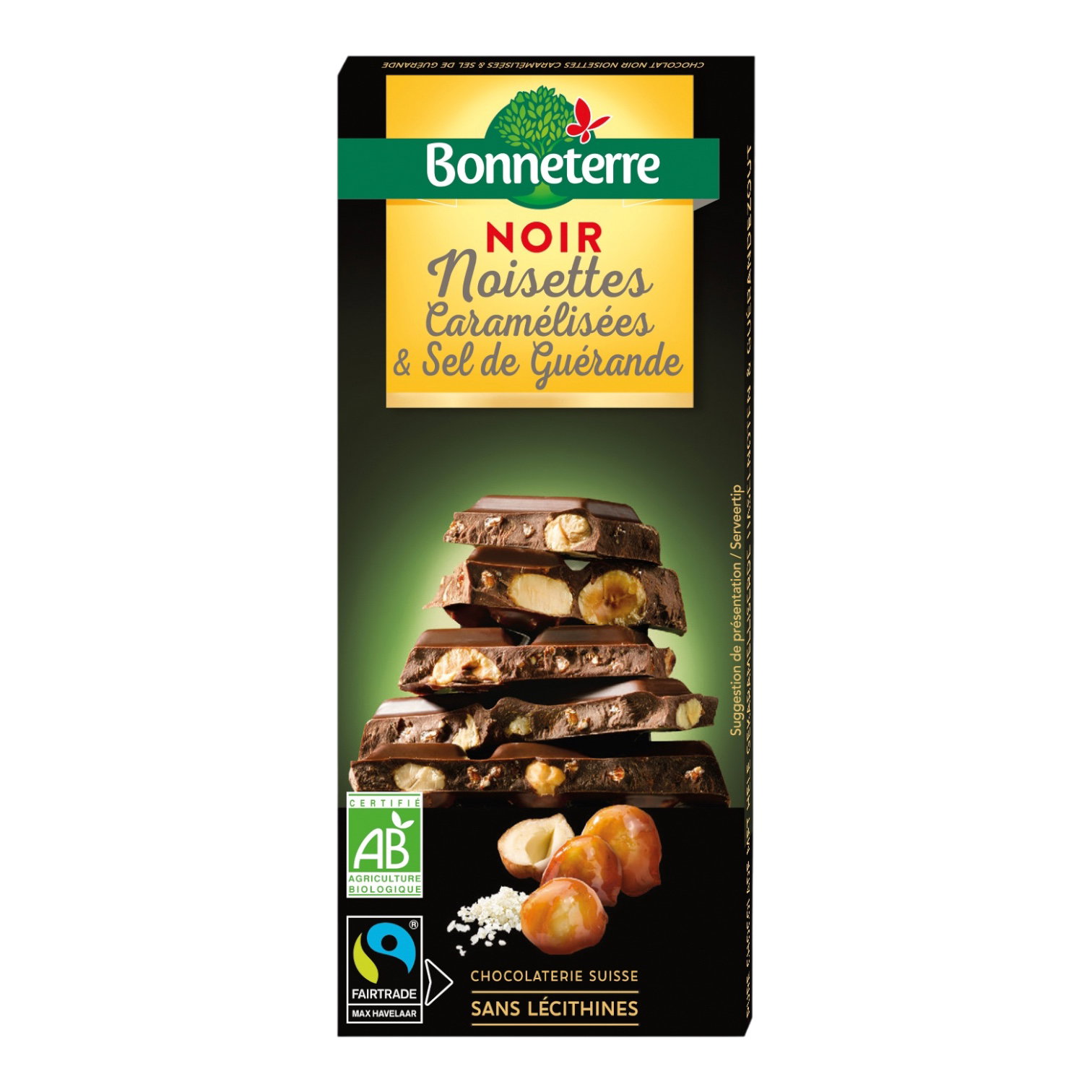 CHOCOLAT NOIR NOISETTES CARAMEL SEL 180G