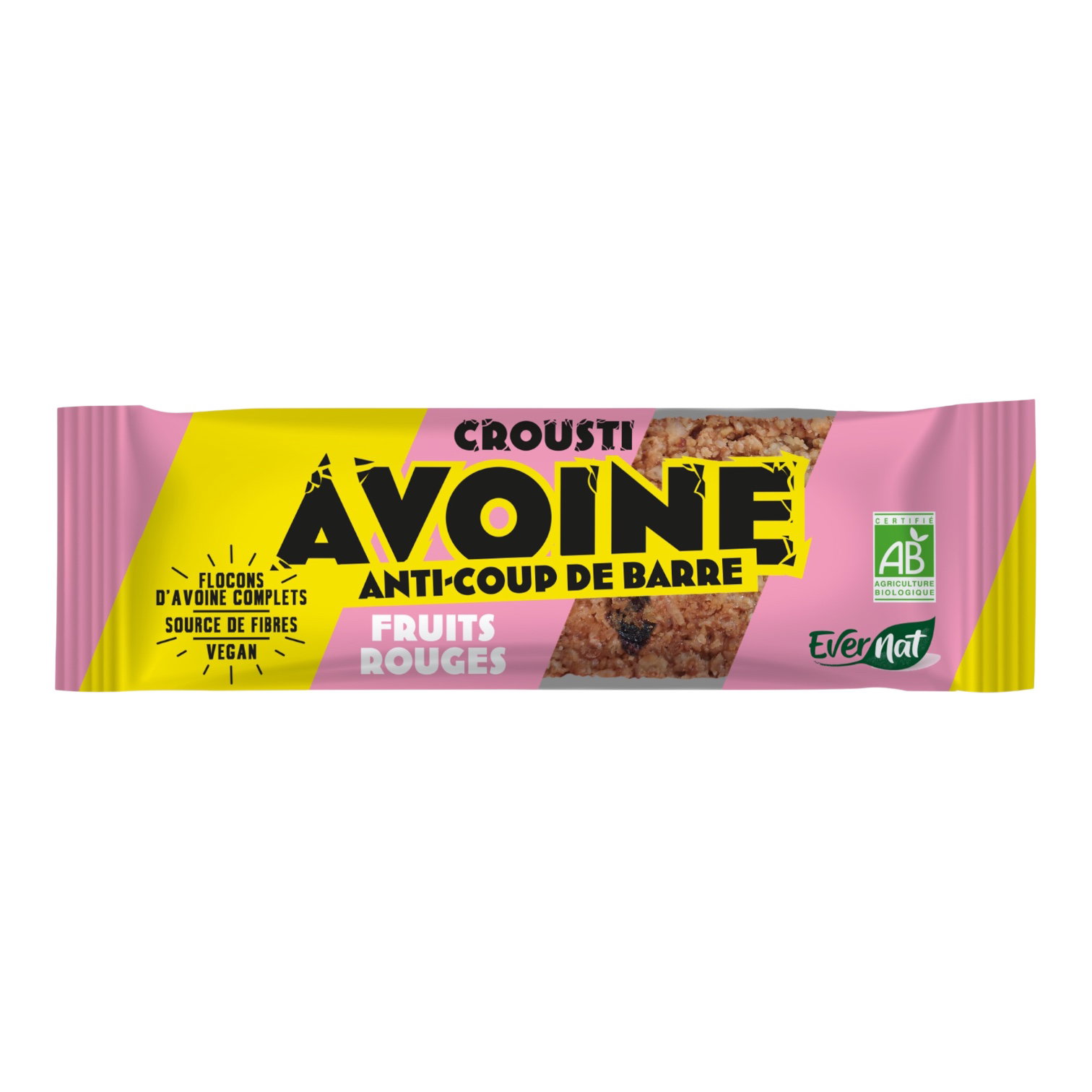 BARRE CROUSTI AVOINE FRUITS ROUGES 50G