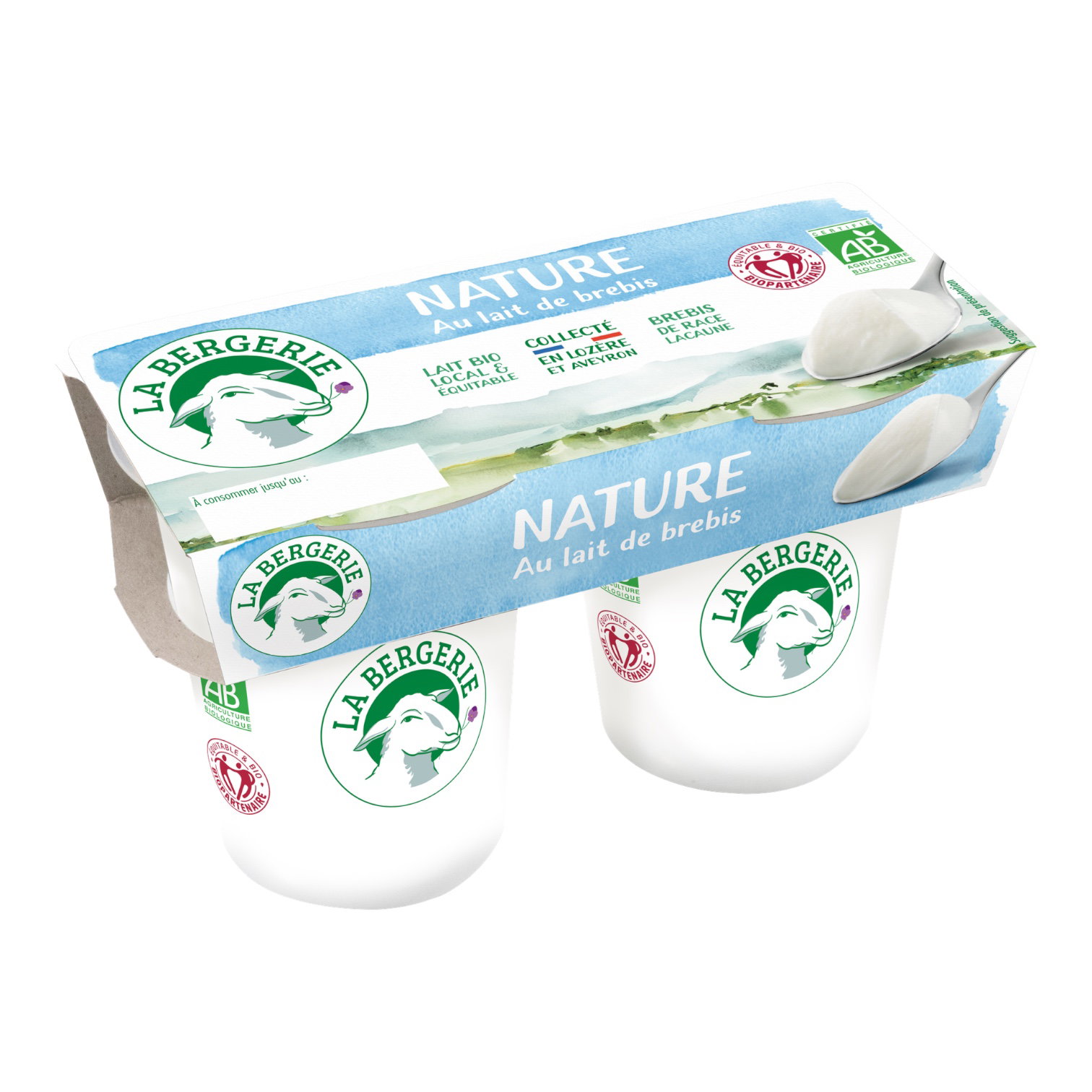 BREBIS NATURE ENTIER 2x125g