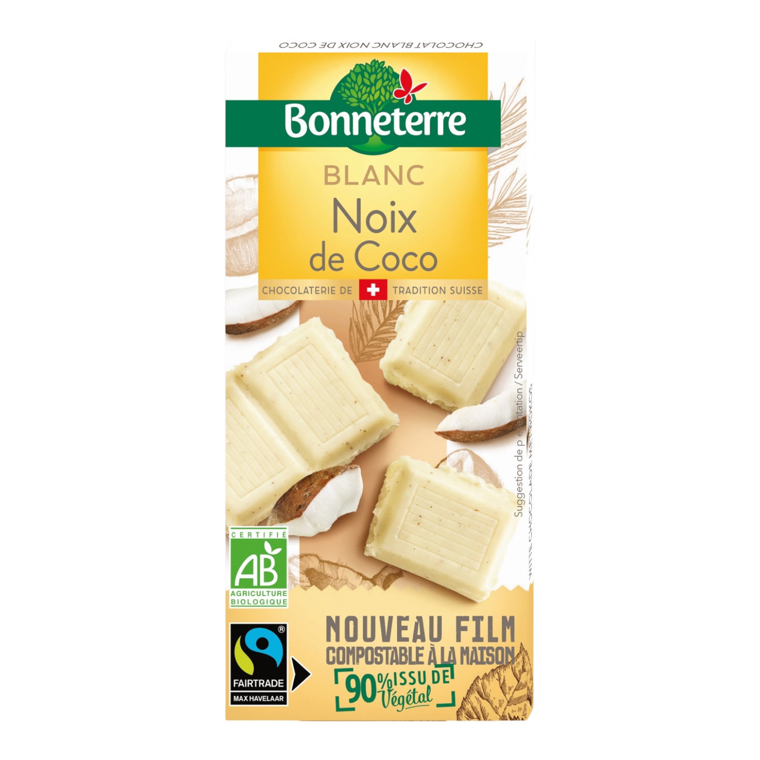 CHOCOLAT BLANC NOIX COCO 100g