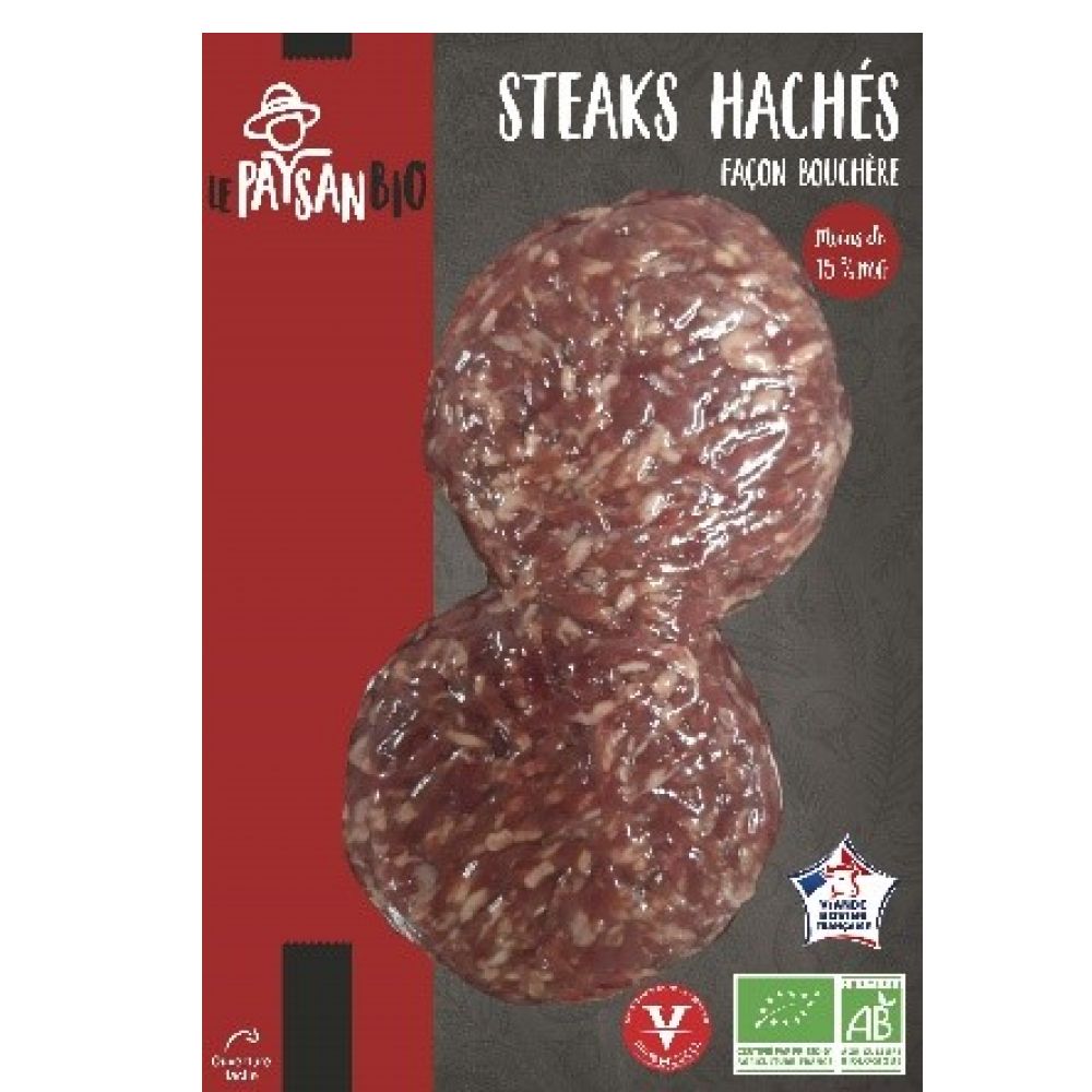 STEAK HACHE BOEUF 15% 2x125g