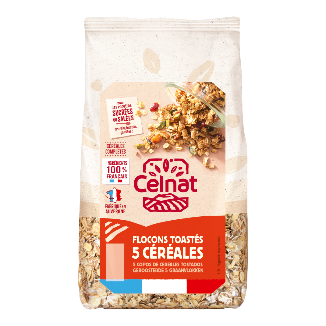 FLOCONS 5 CEREALES TOASTES 500g
