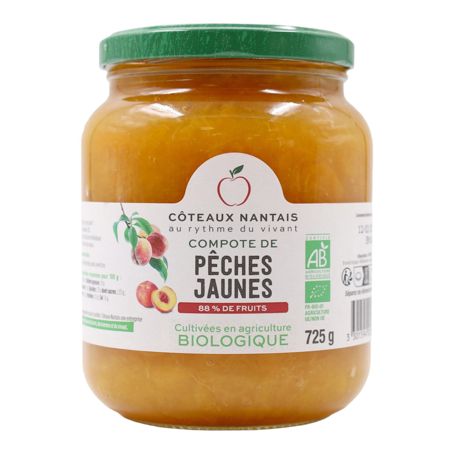COMPOTE PECHES JAUNES 725g