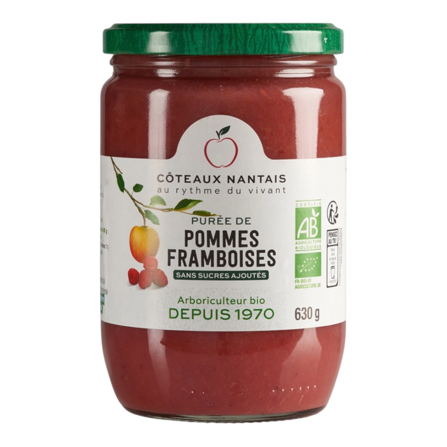 PUREE POMMES FRAMBOISES 630G