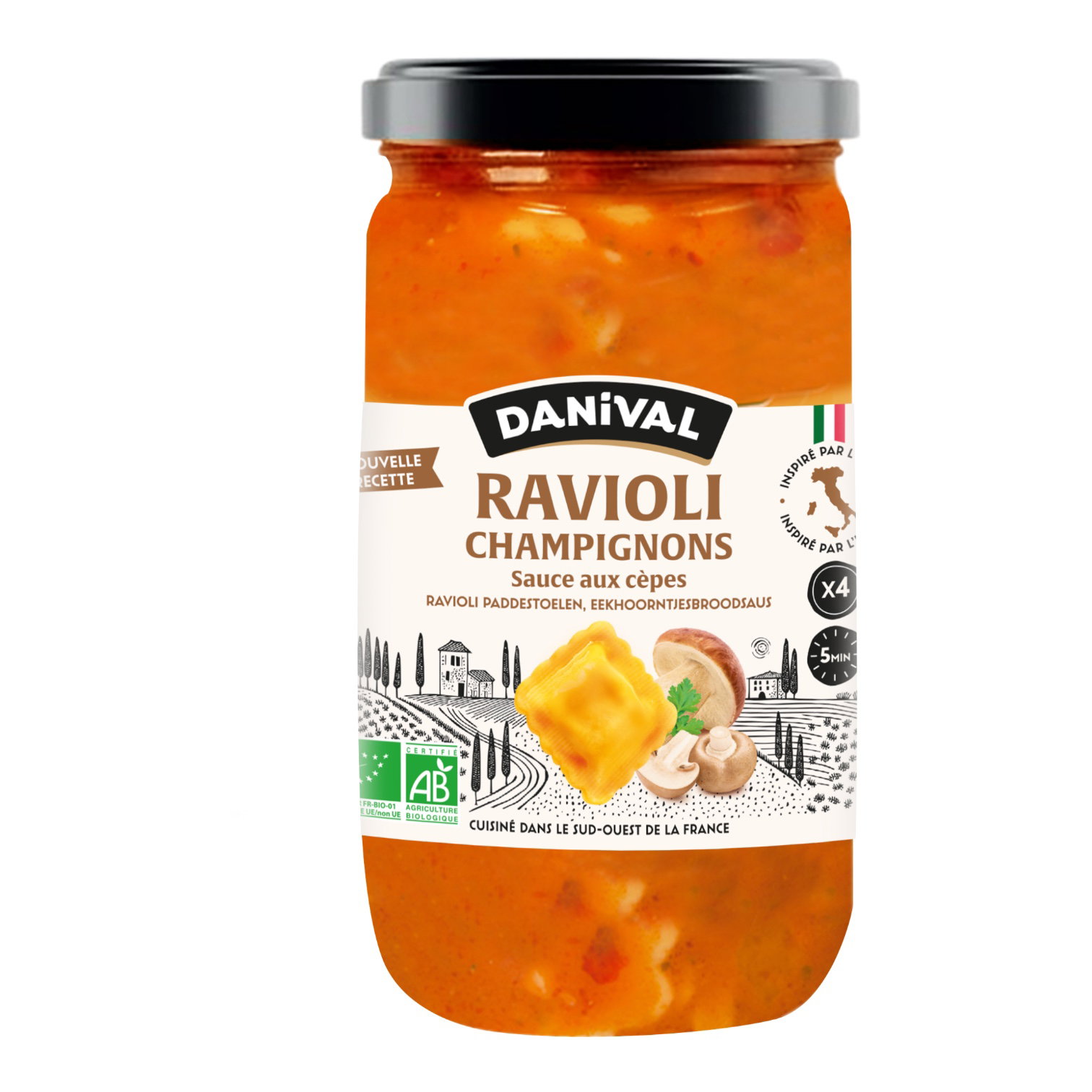 RAVIOLI CHAMPIGNONS SAUCE CEPES 670G