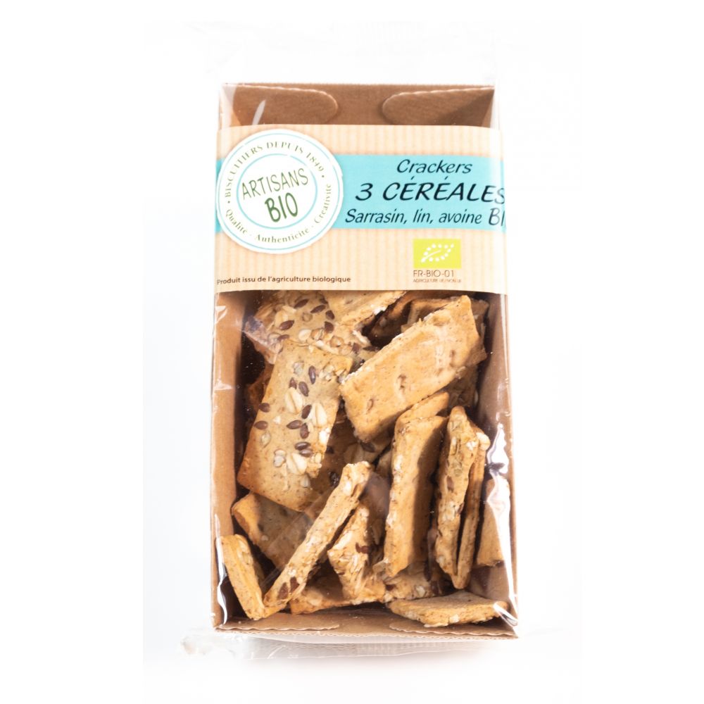 CRACKERS 3 CEREALES SARRA.LIN.FLOCONS AVOI 60G