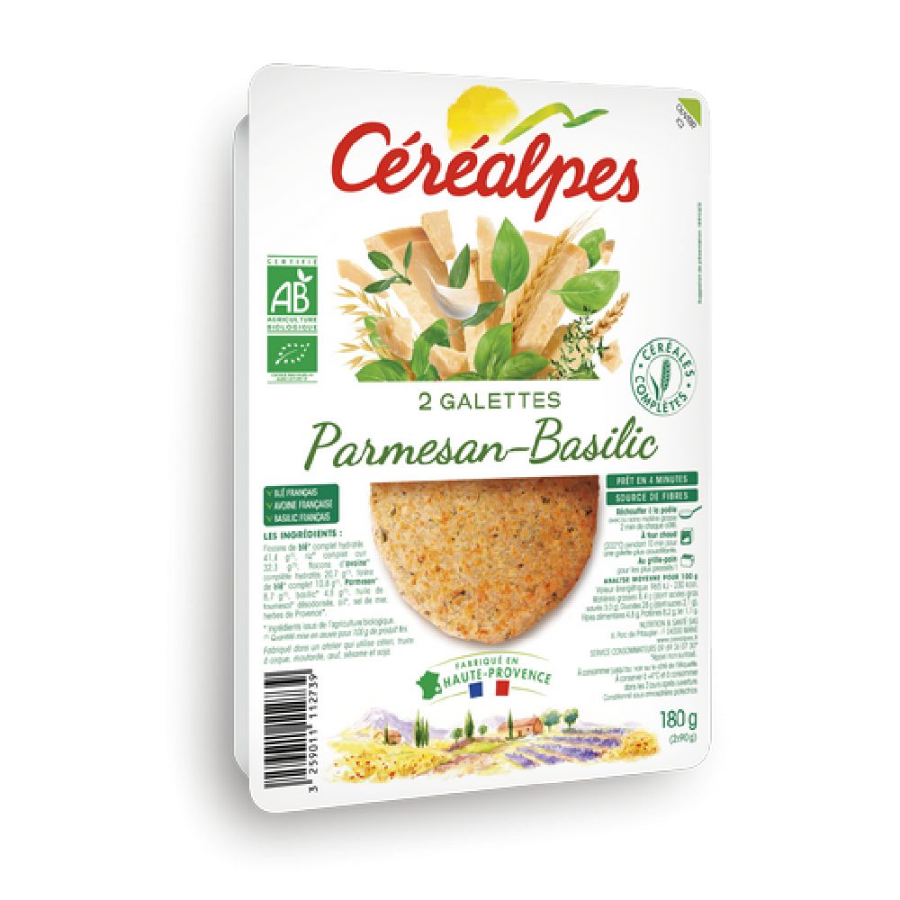 GALETTES PARMESAN BASILIC 2x90g