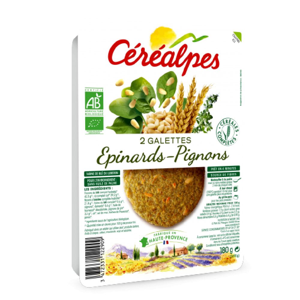GALETTES EPINARDS PIGNONS 2x90g