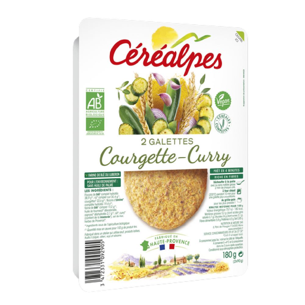 GALETTES COURGETTE CURRY 2x90g