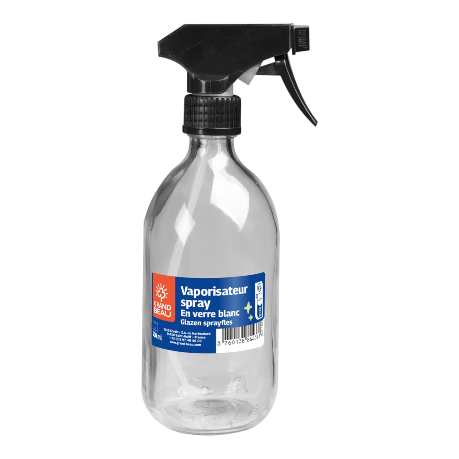 VAPORISATEUR SPRAY VERRE INCOLORE 500ML