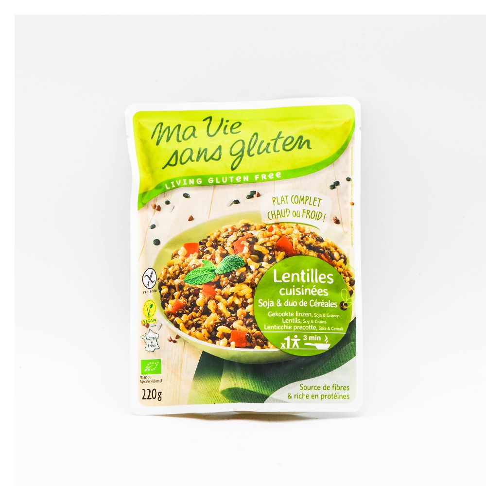 LENTILLES CUISINEES SOJA DUO CEREALES 220G