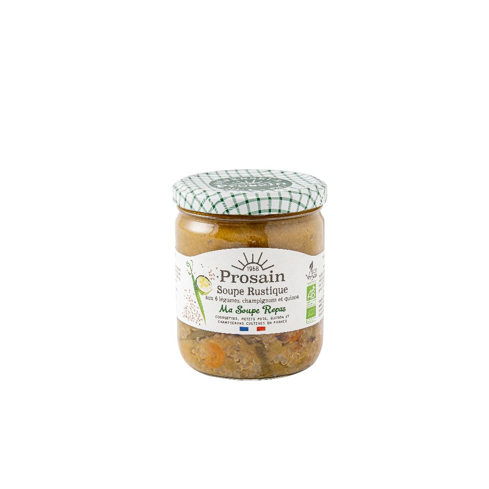 SOUPE RUSTIQUE AUX 6 LEGUMES CHAMPIGNONS ET Q