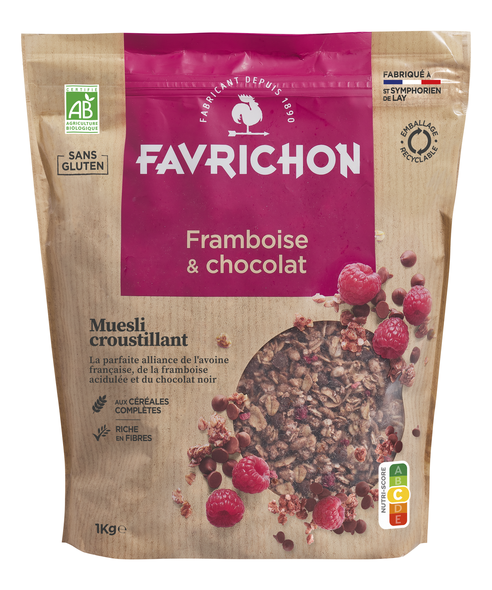 MUESLI CROUSTILLANT CHOCOLAT FRAMBOISE KG