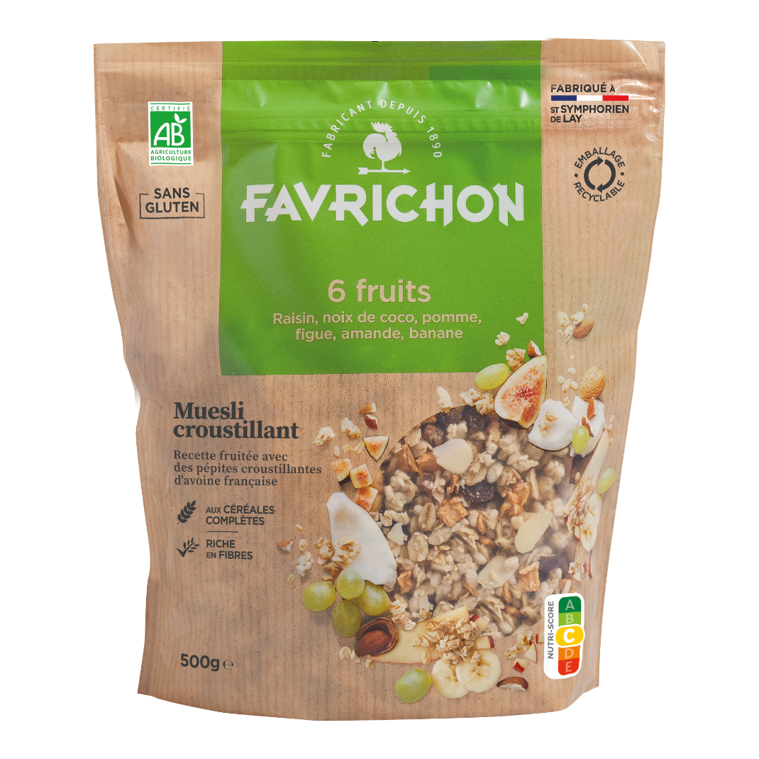 MUESLI CROUSTILLANT 6 FRUITS 500G