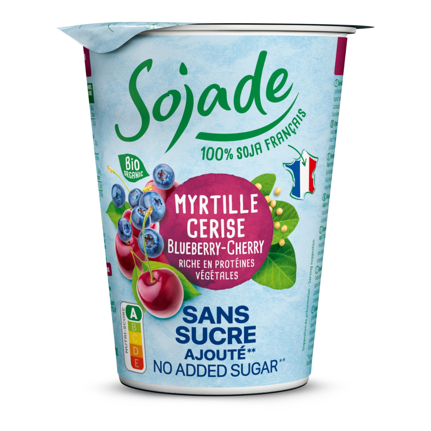 SO SOJA MYRTILLE CERISE SANS SUCRE AJOUTE 400G