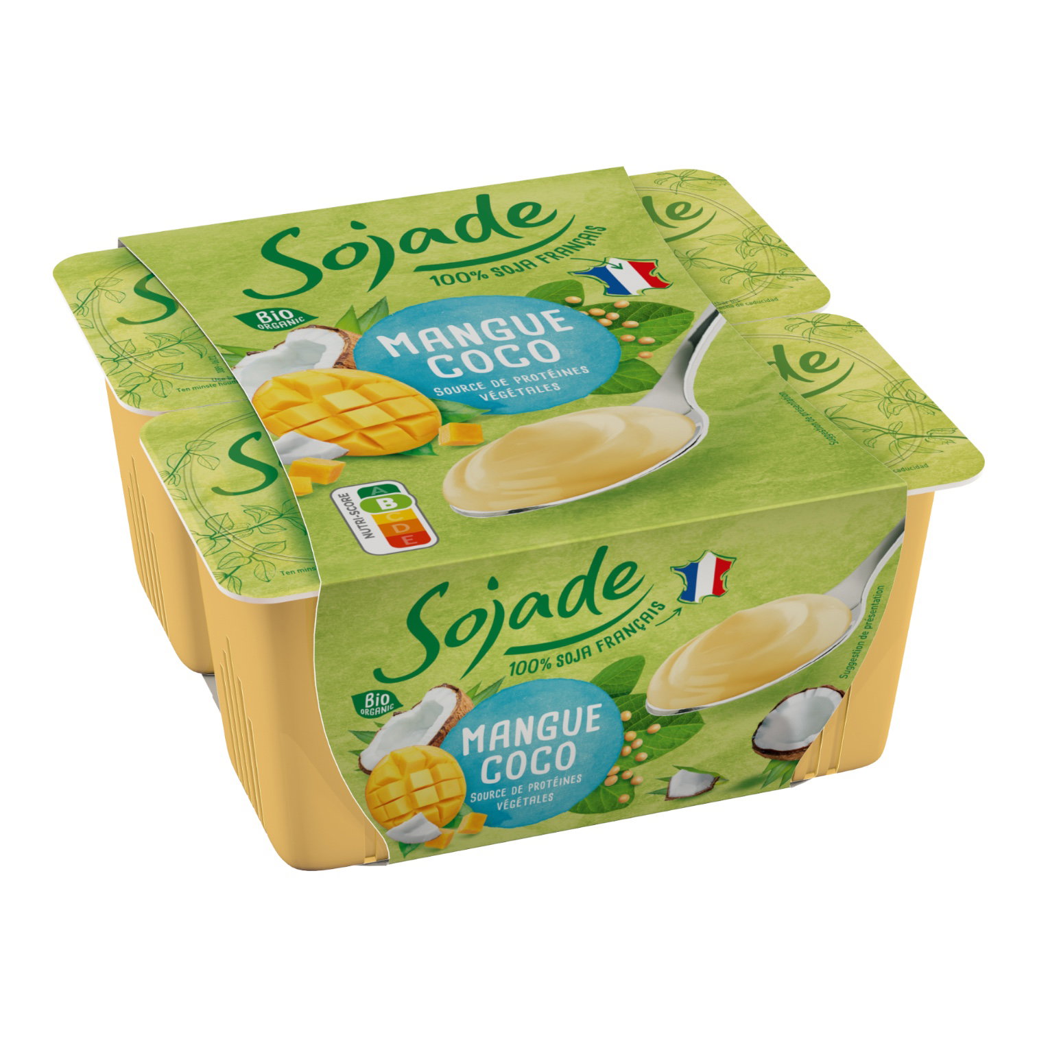 SO SOJA MANGUE COCO 4x100g