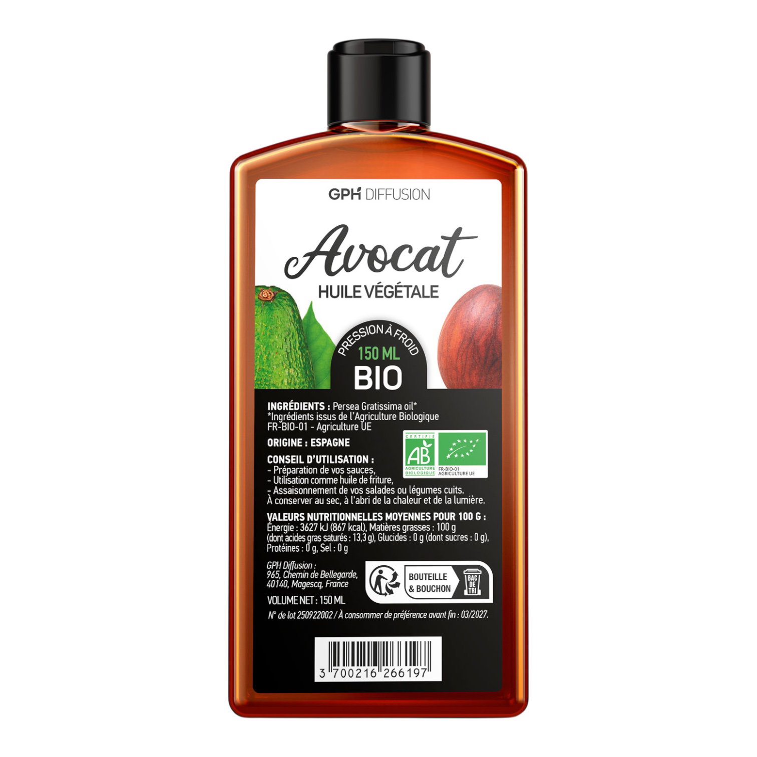 HUILE AVOCAT 150ml