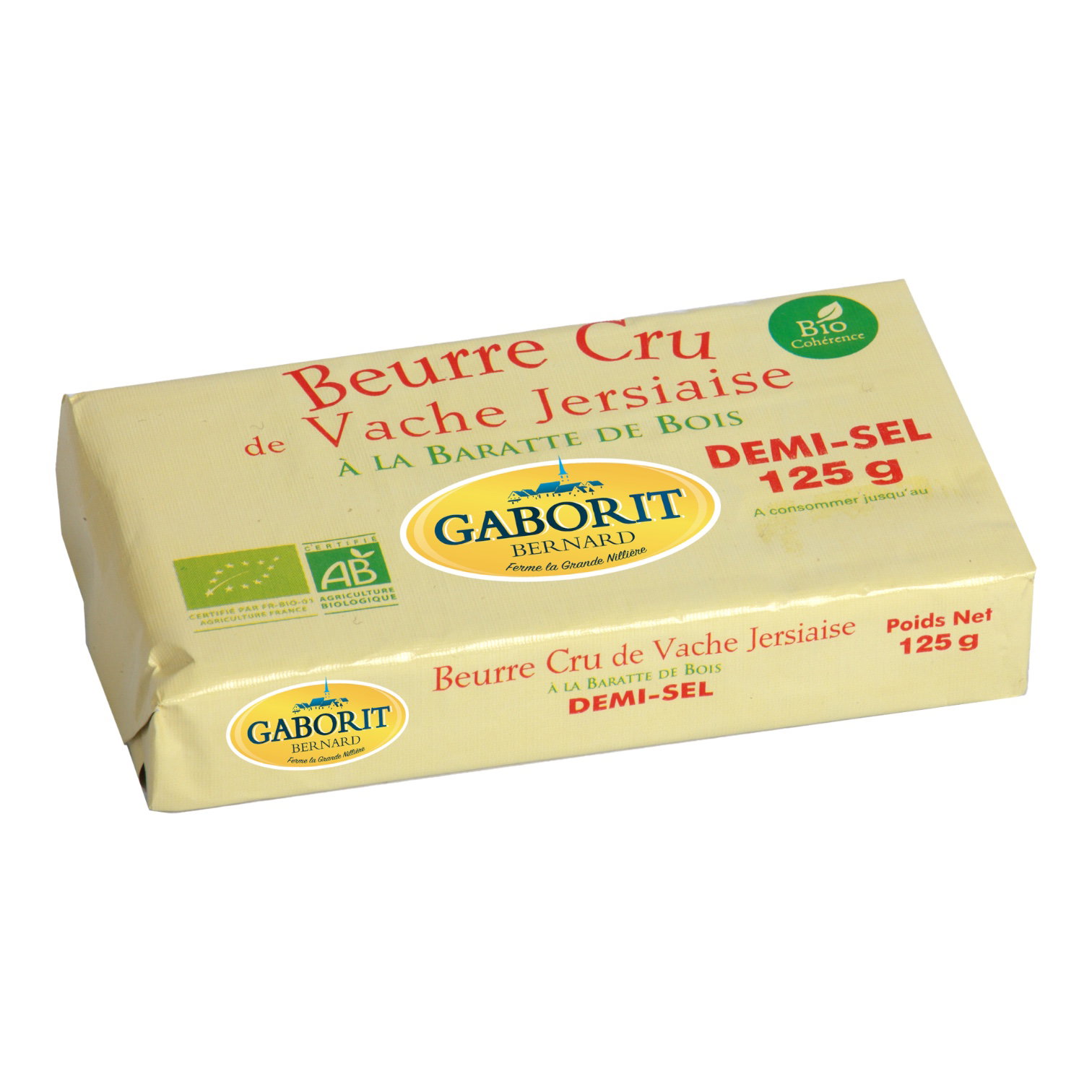 BEURRE BARATTE CRU DEMI SEL 125g