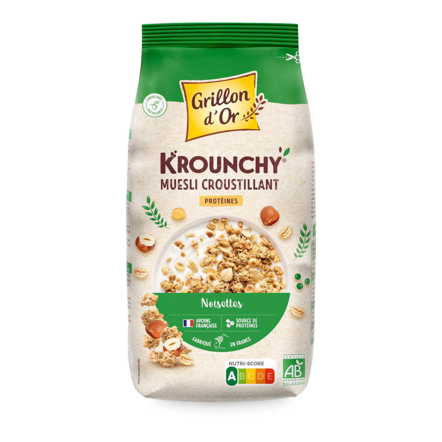 KROUNCHY NOISETTES PROTEINES 500G