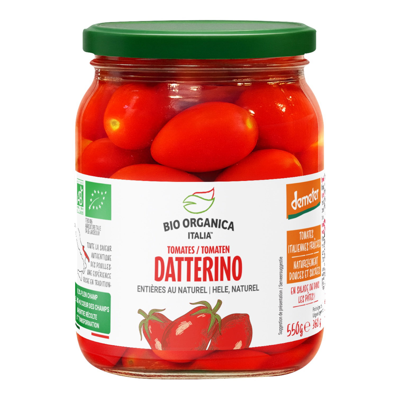 TOMATES ENTIERES DEMETER 320G