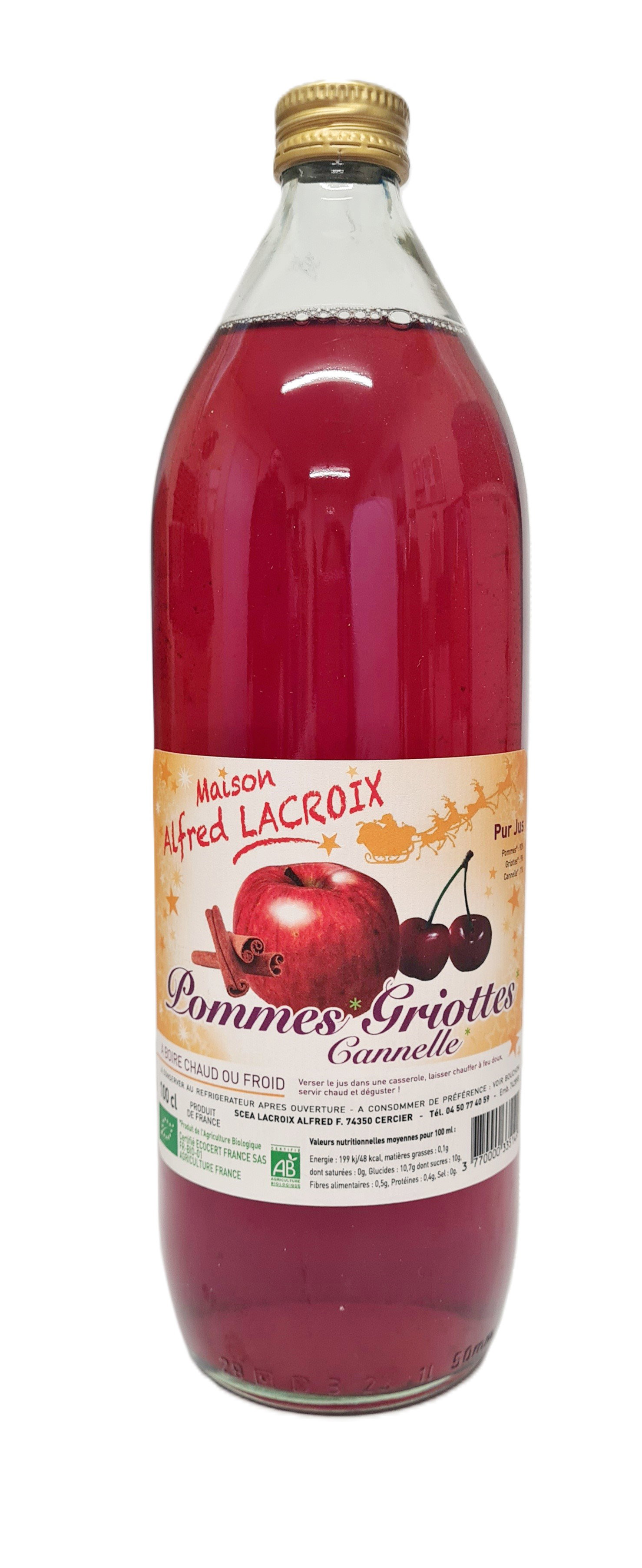 JUS POMME GRIOTTES CANNELLE LT