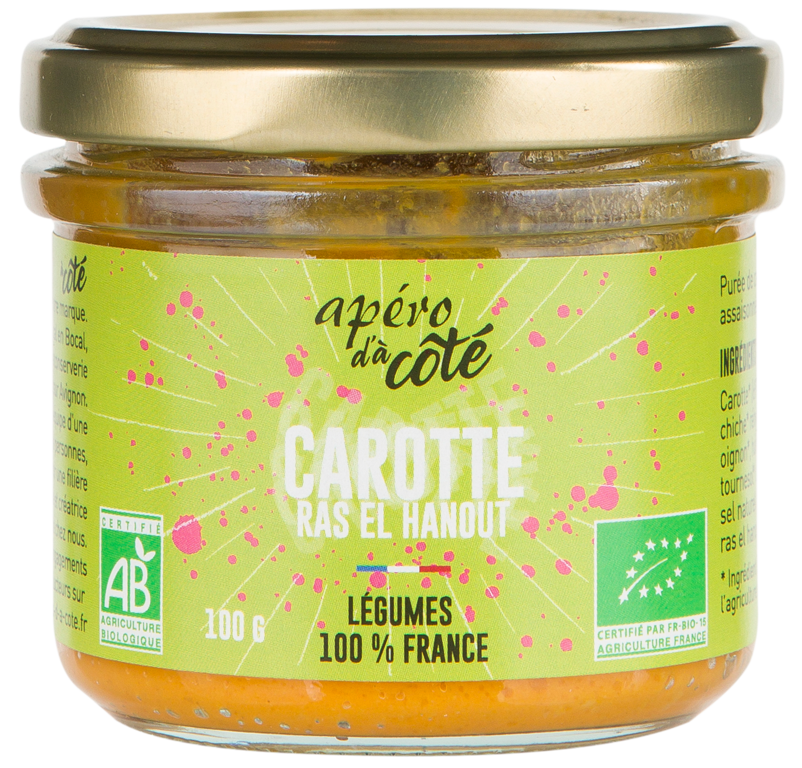 TARTINABLE CAROTTE RAS EL HANOUT 100G