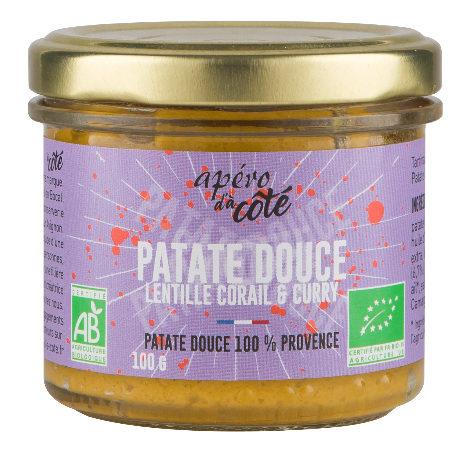 TARTINABLE PATATE DOUCE LENT CORAIL CURRY 100G