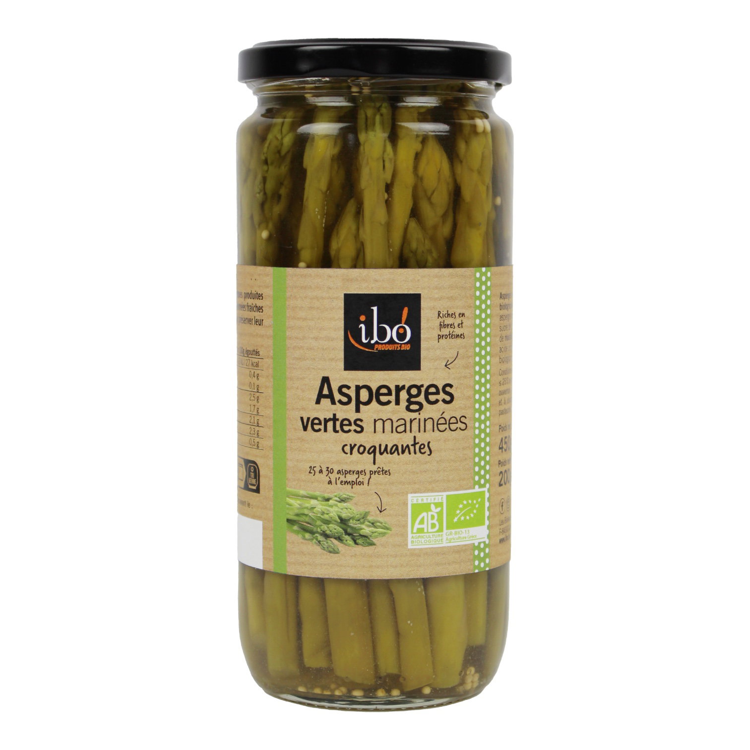 ASPERGES VERTES CROQUANTES MARINEES 200G