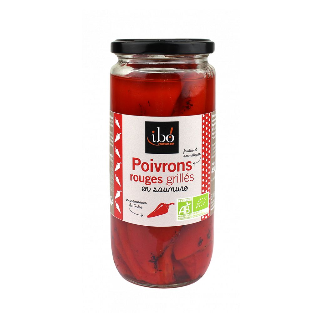 POIVRONS ROUGES GRILLES SAUMURE 350G