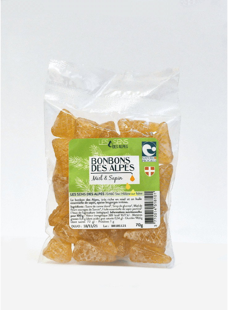 BONBONS DES ALPES MIEL SAPIN 70G