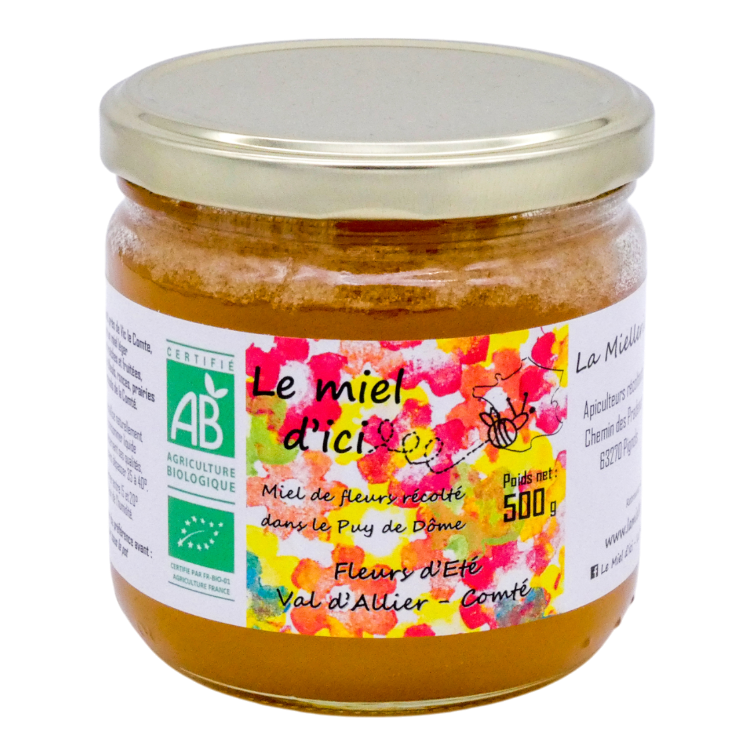 MIEL FLEURS ETE RIVES DE L ALLIER 500G