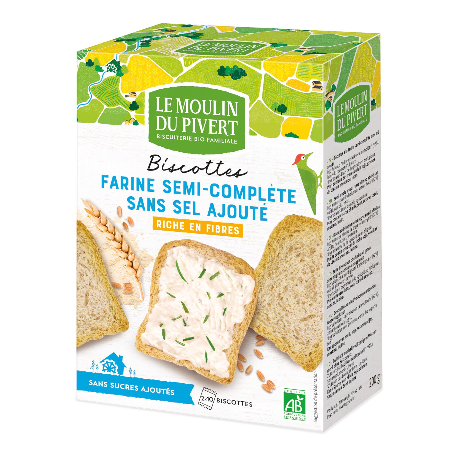 BISCOTTES DEMI COMPLETE SANS SEL 200g