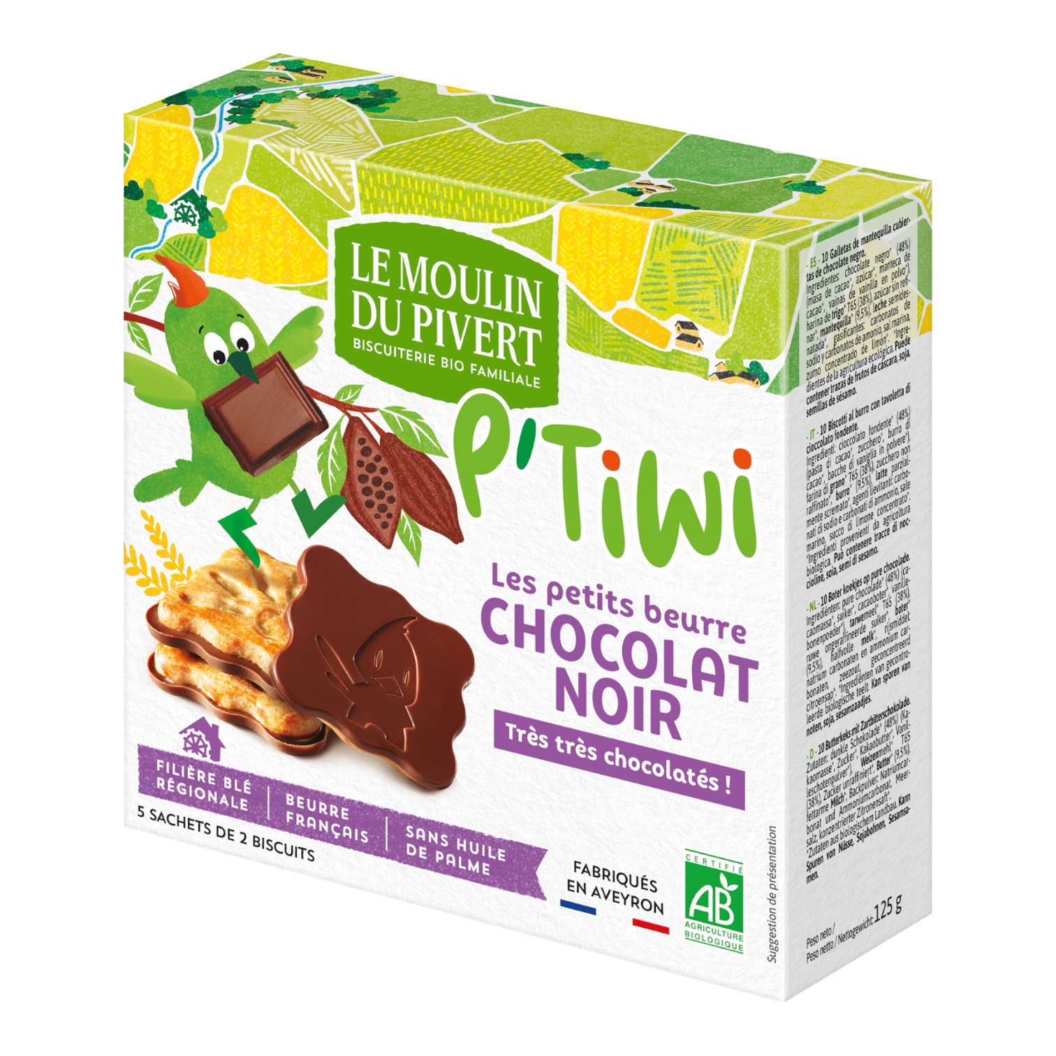P TIWI CHOCOLAT NOIR 125g