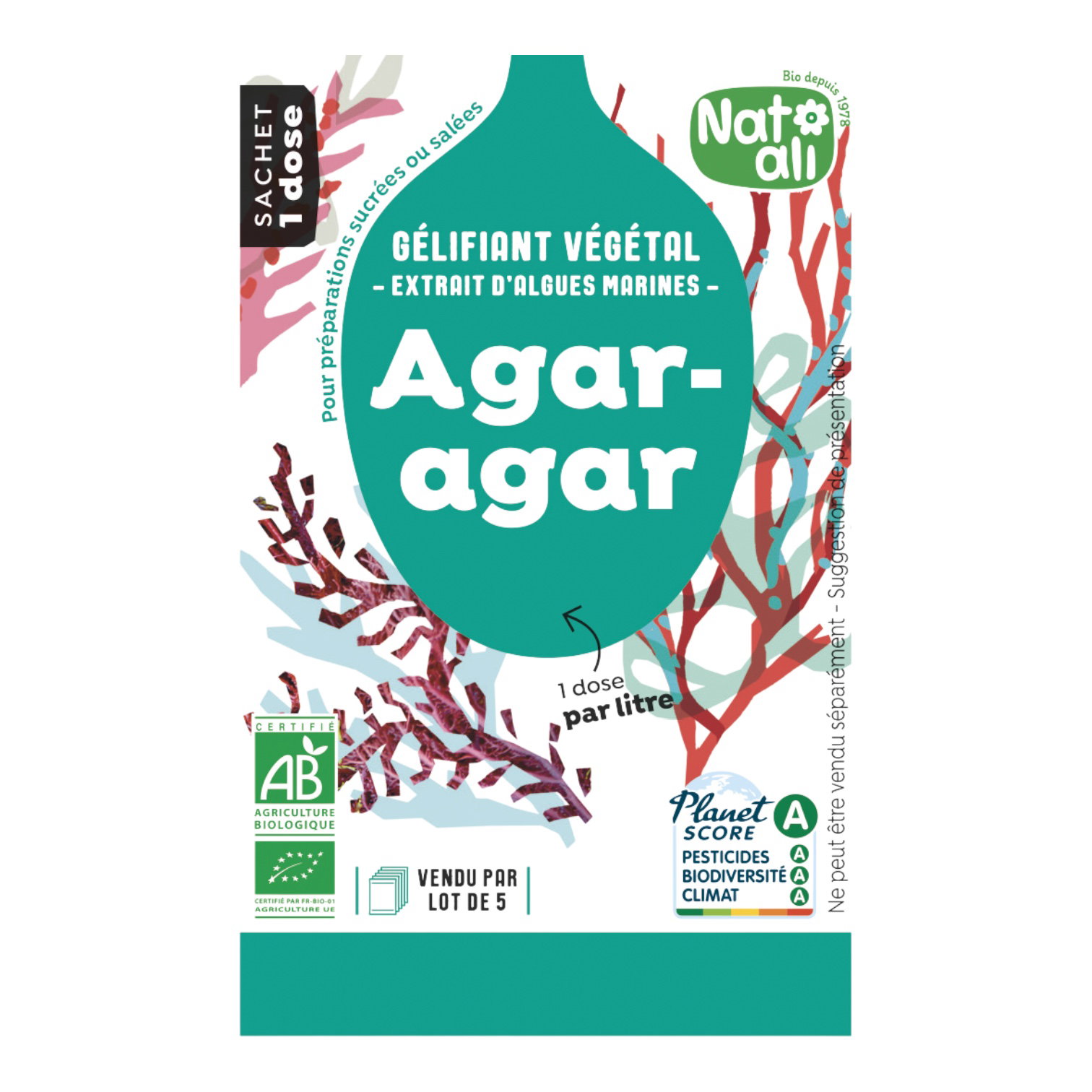AGAR AGAR BIO 5x4g