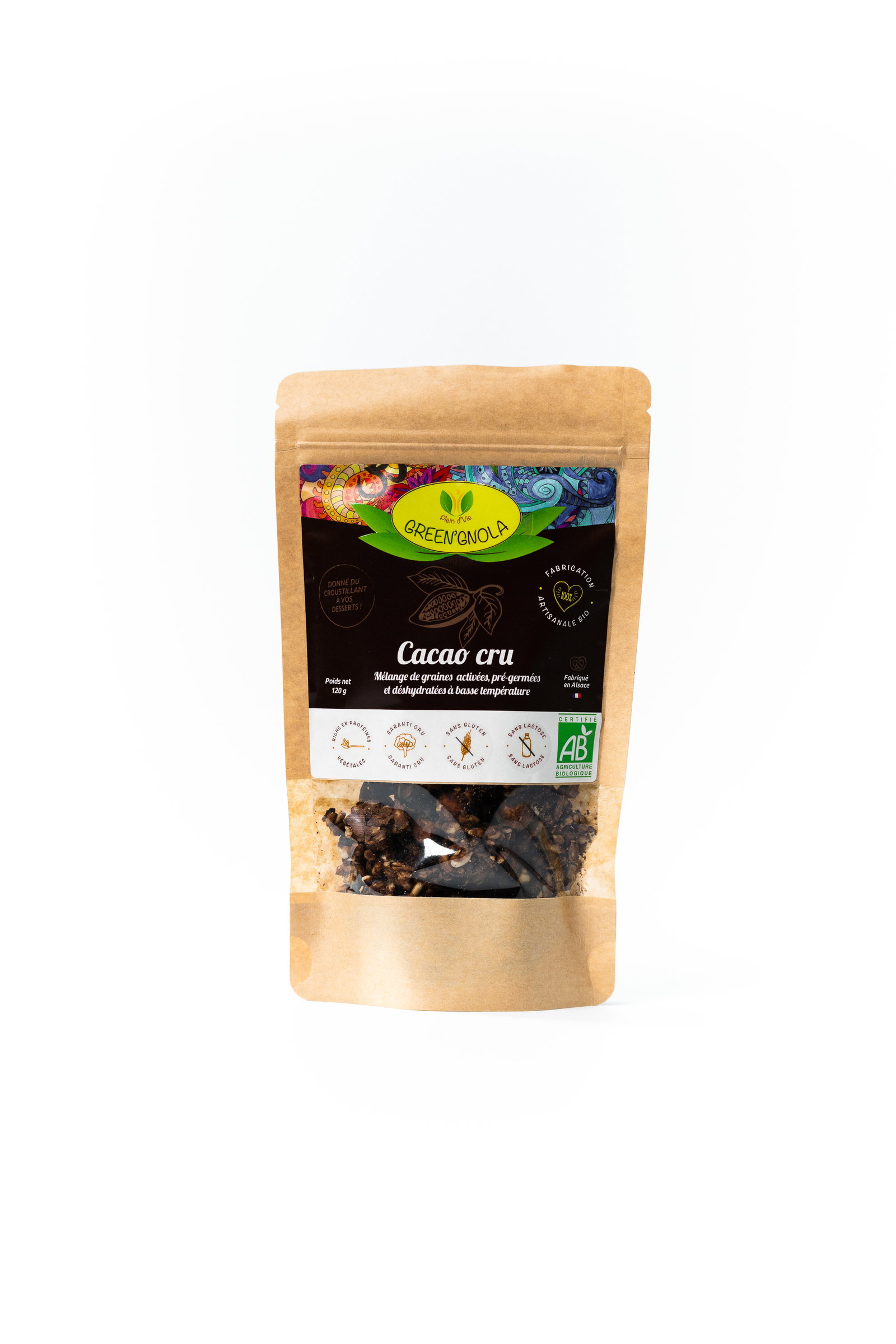 GREEN GNOLA CACAO CRU 120G