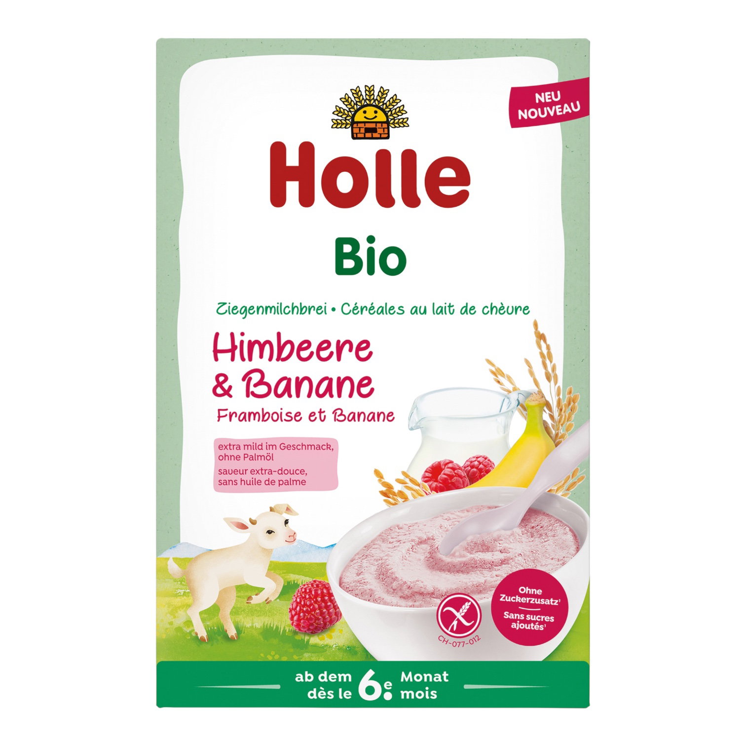 CEREALES LAIT CHEVRE FRAMBOISE BANANE 200G
