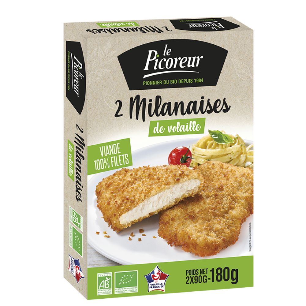 ESCALOPES VOLAILLE MILANAISES X2 180G