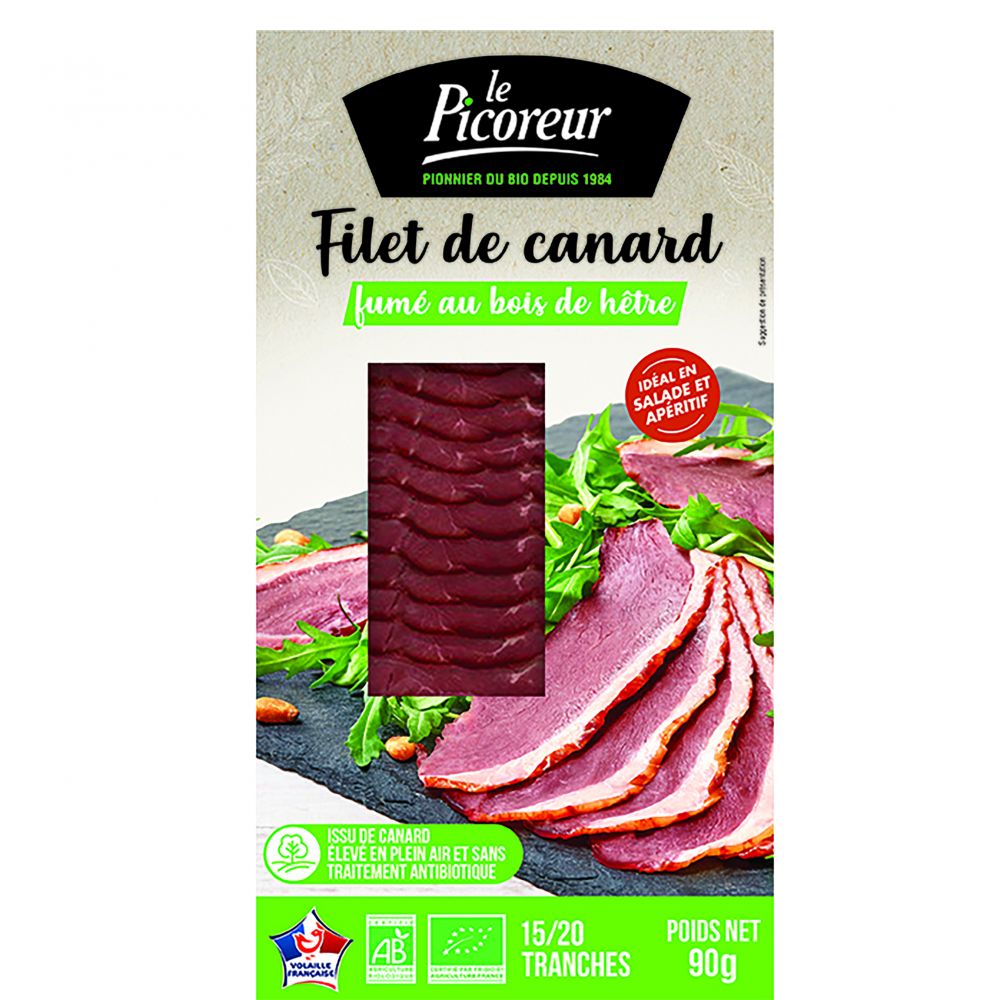 FILET CANARD FUME AU BOIS DE HETRE 90G