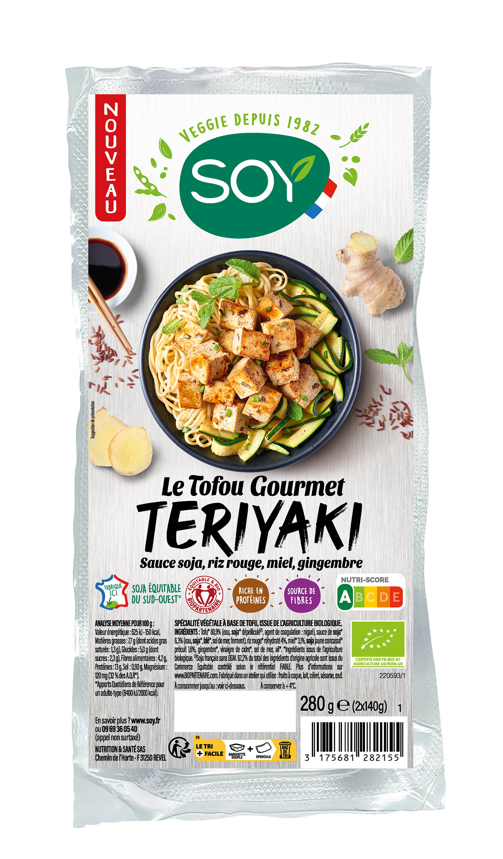TOFU GOURMET TERIYAKI 2X140G