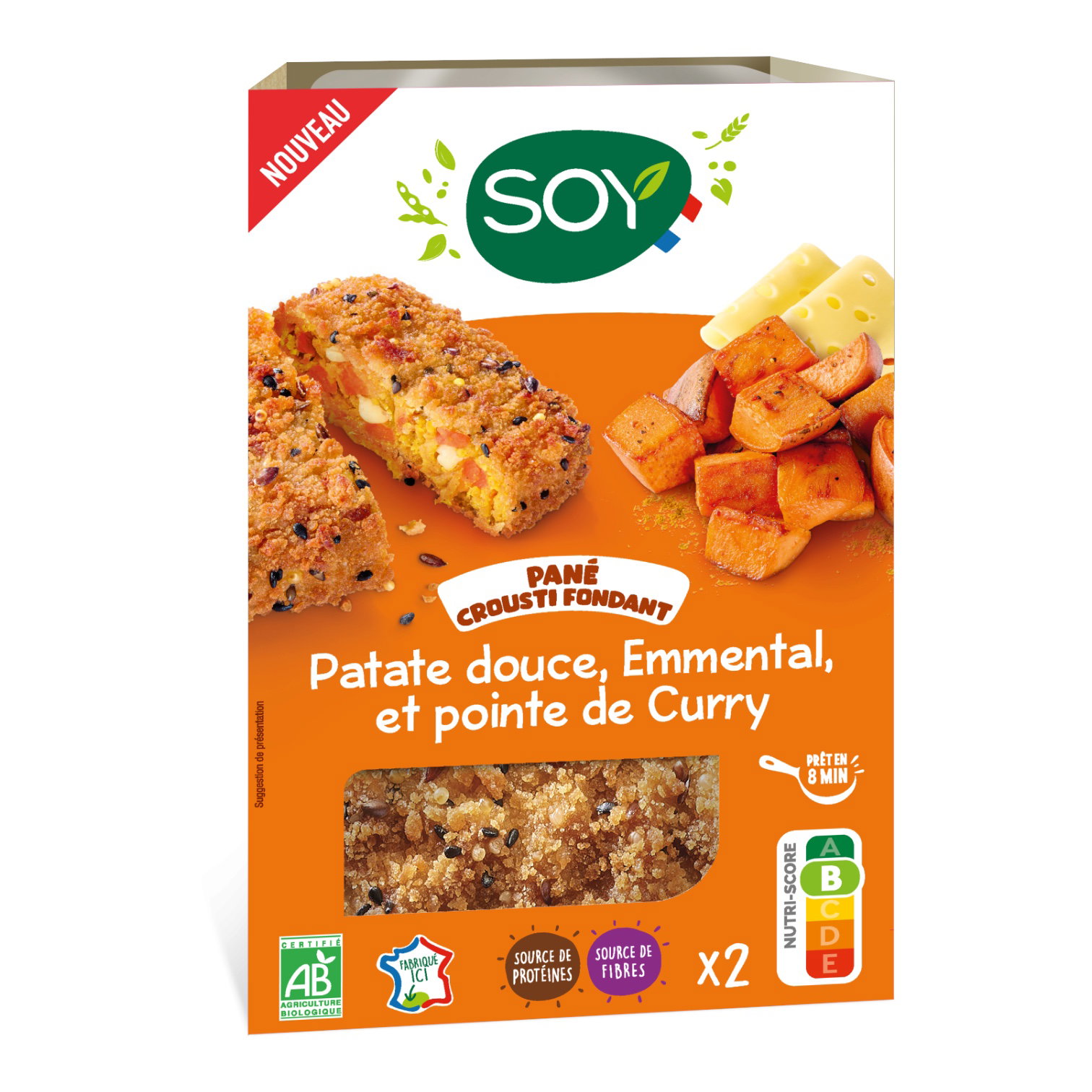 PANE CROUSTI FONDANT PATATE DOUCE EMMENTAL