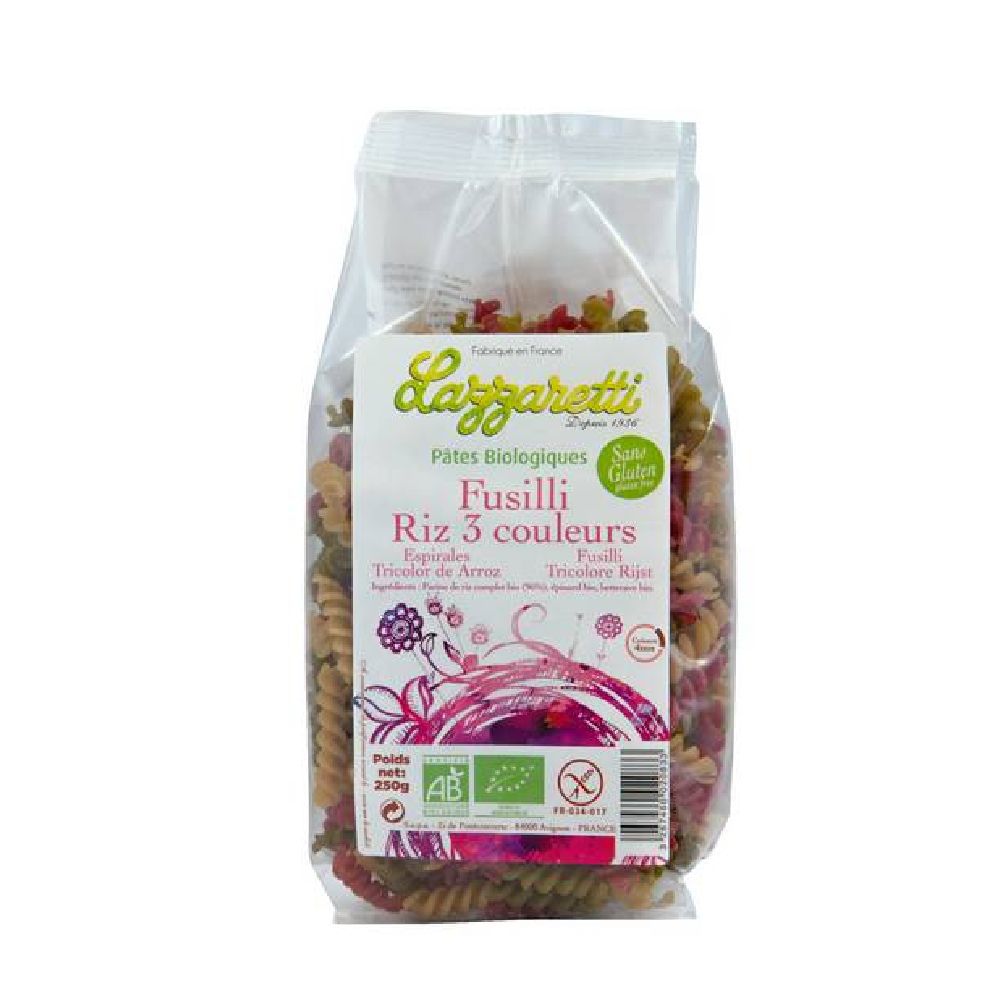 FUSILLI RIZ 3 COULEURS 250G