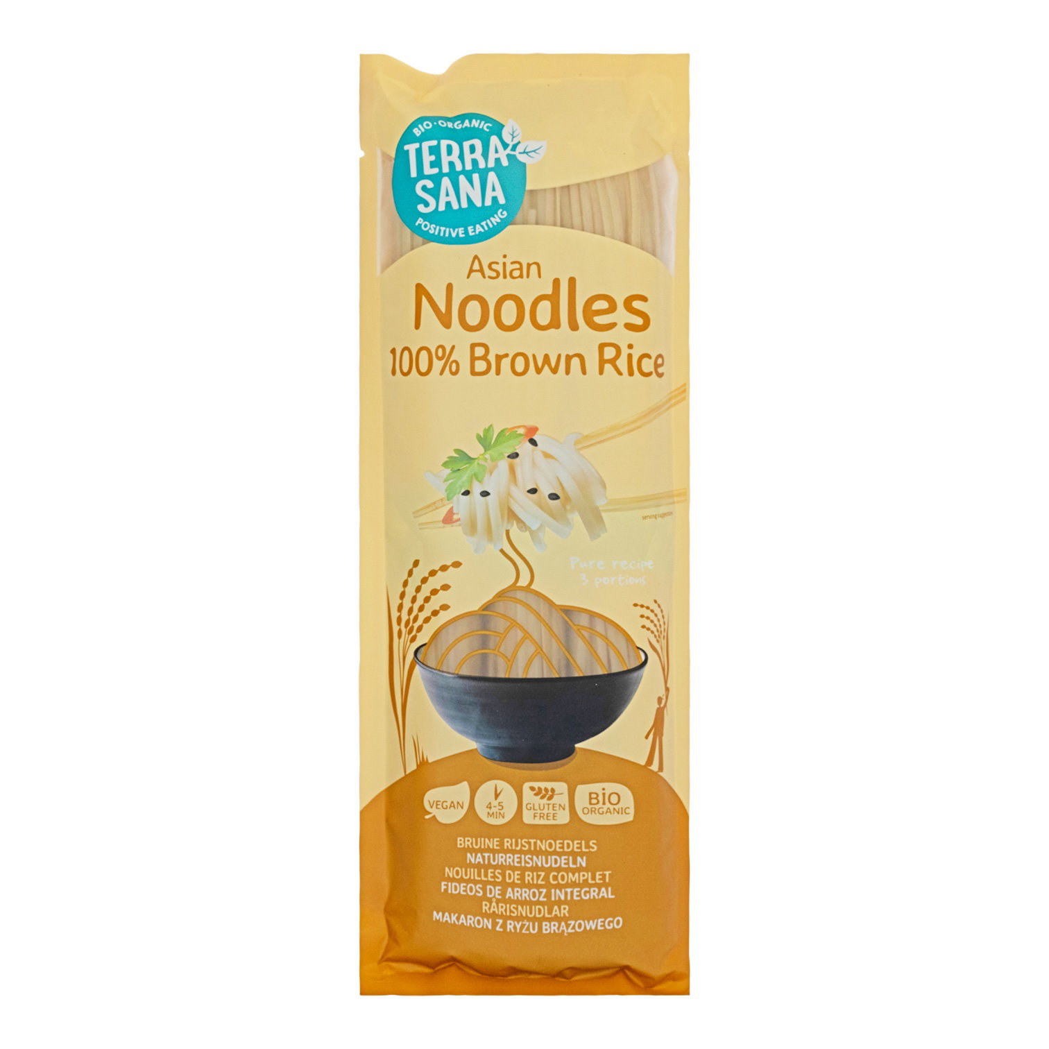 NOUILLES CHINOISES RIZ BRUN SANS GLUTEN 250G